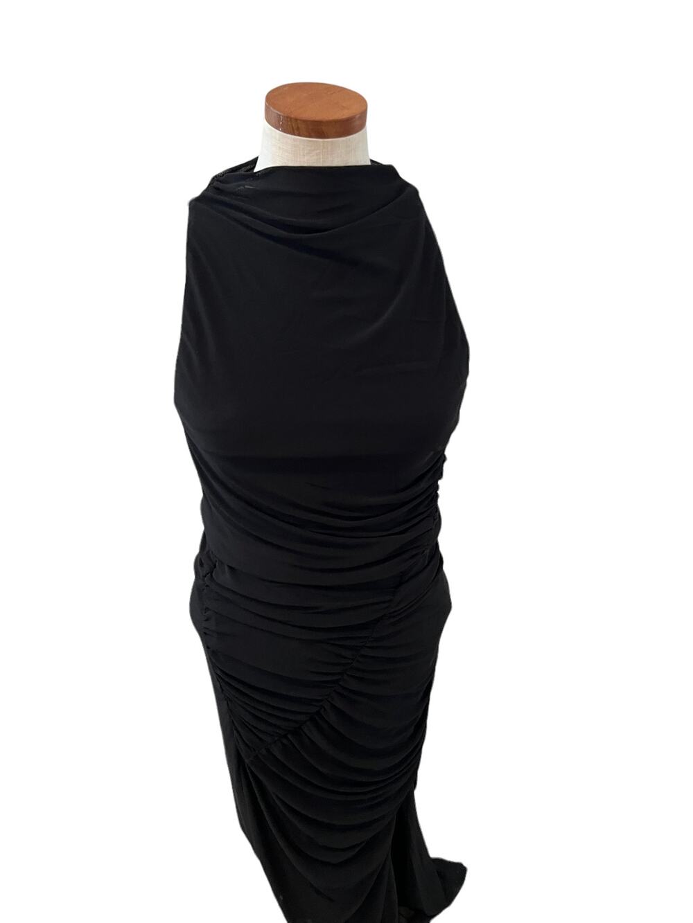 House of Harlow 1960 Revolve Mesh Ruched Maxi Skirt Set Black
